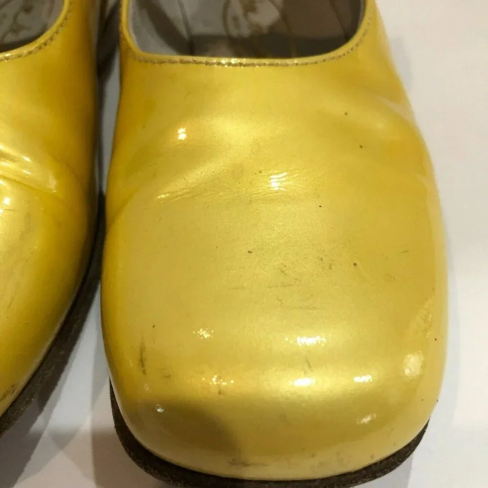 Shoe be Doo US 12 EU 30 Low Gold White Flower Sequins Mary Jane Shoes